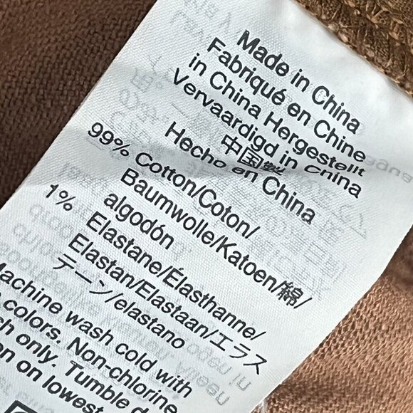 Madewell Paperbag Brown Straight Leg Pants Sz 26 AJ460 - Picture 6 of 6